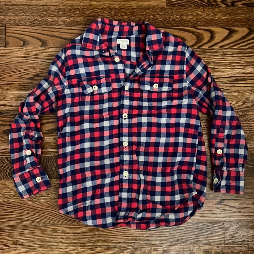 Crewcuts boys flannel button down shirt